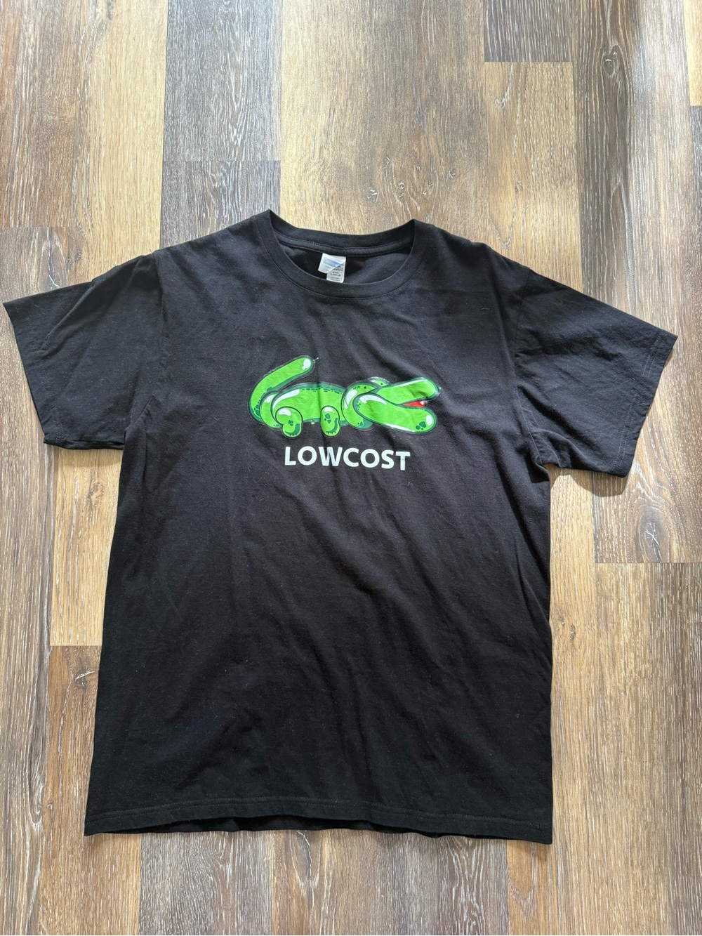 Lowcost Green Graphic Tee - Black